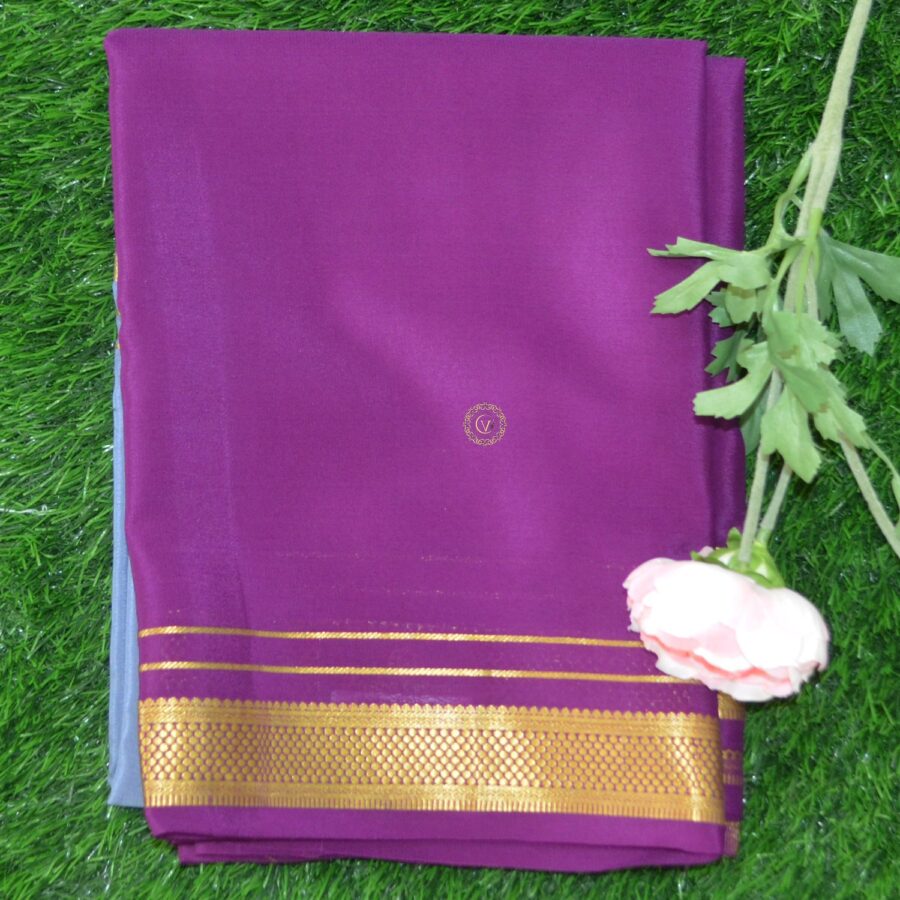 Pure Crepe Mysore Silk Saree