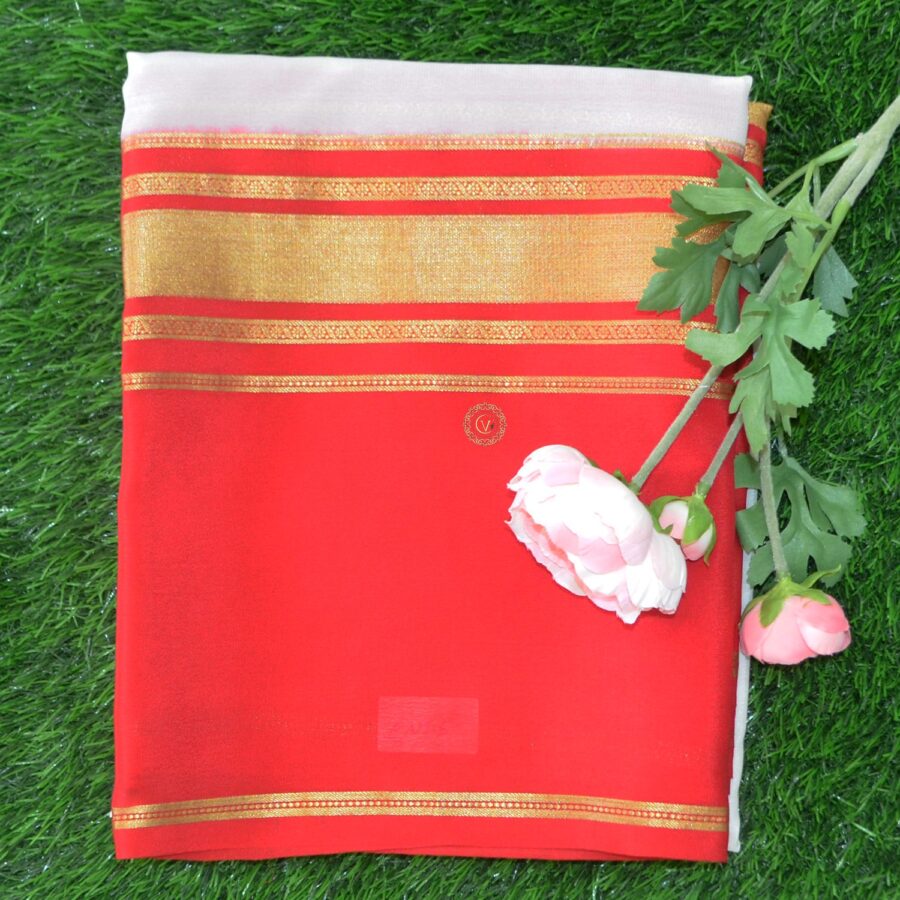 Pure Crepe Mysore Silk Saree