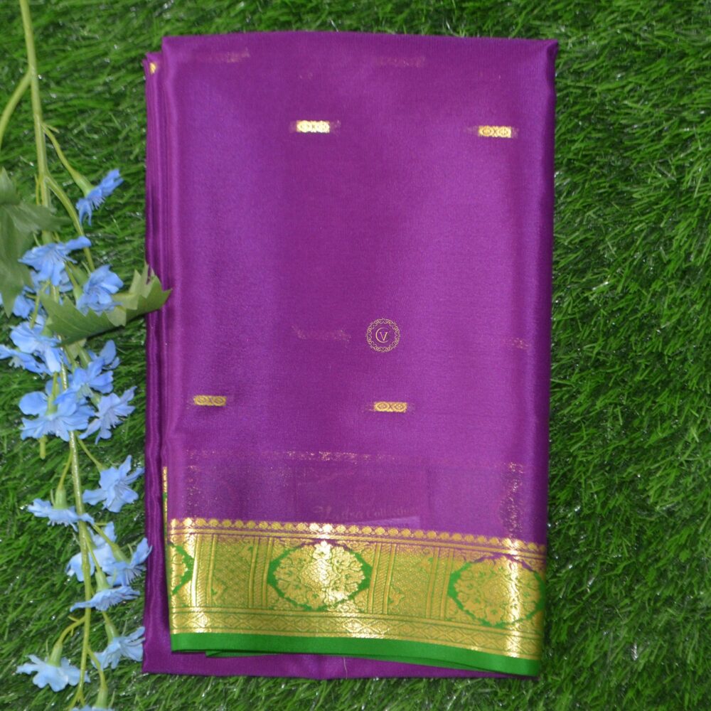 Pure Crepe Mysore Silk Saree