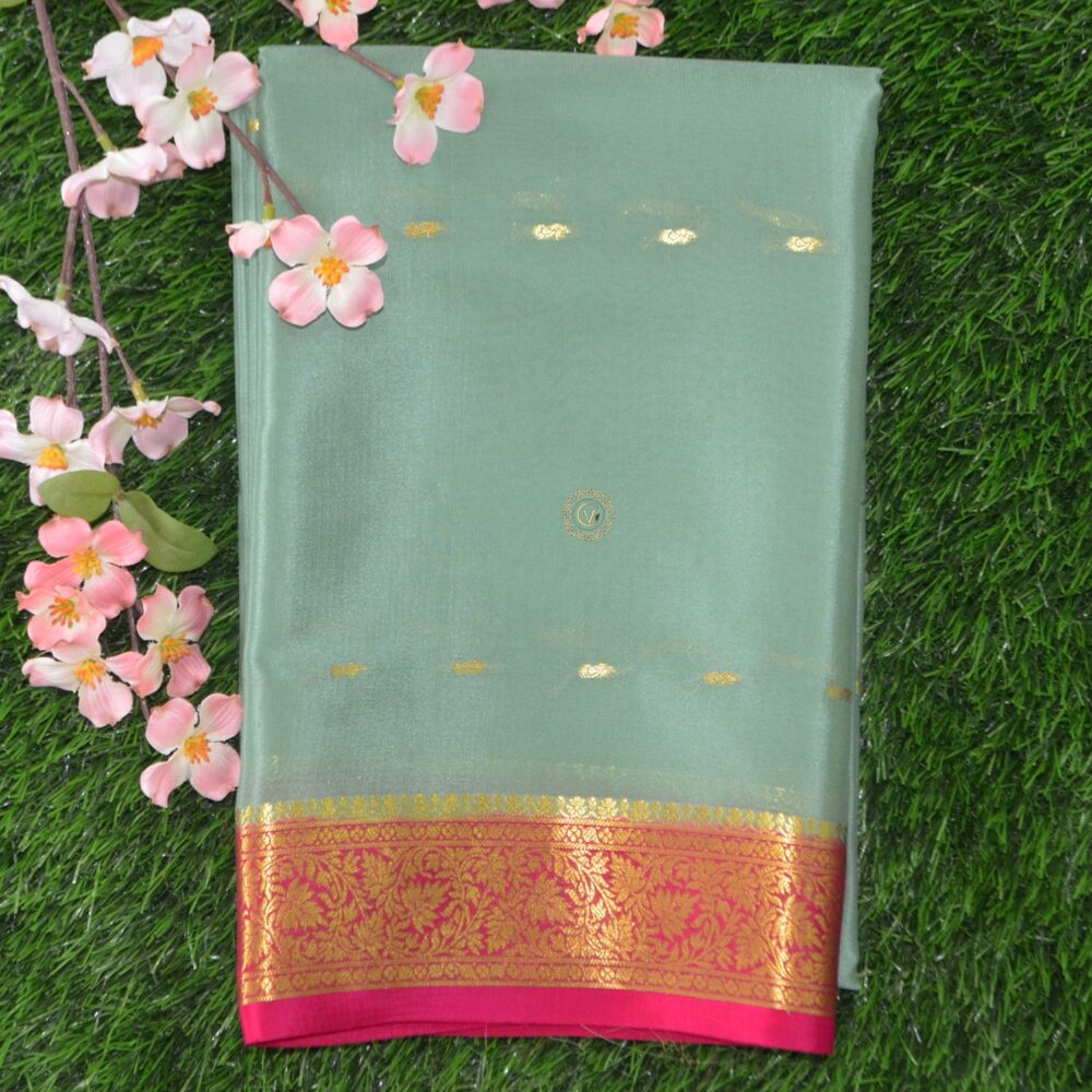 Pure Crepe Mysore Silk Saree