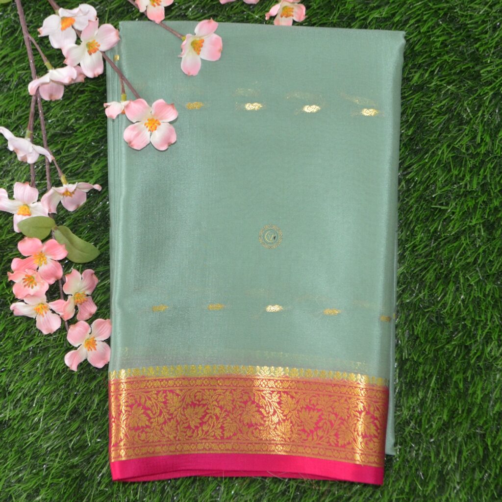 Pure Crepe Mysore Silk Saree