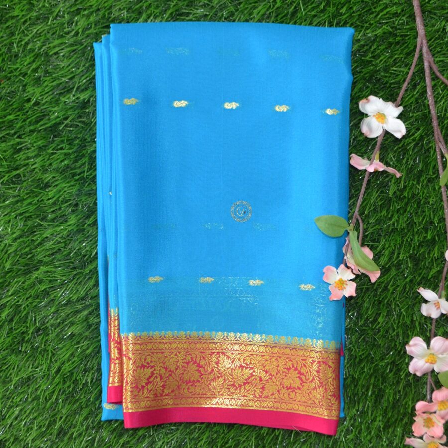 Pure Crepe Mysore Silk Saree