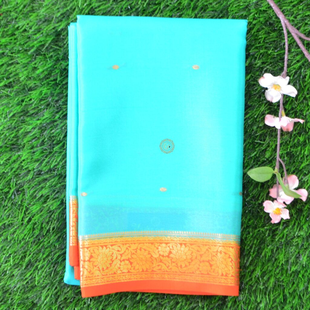 Pure Crepe Mysore Silk Saree