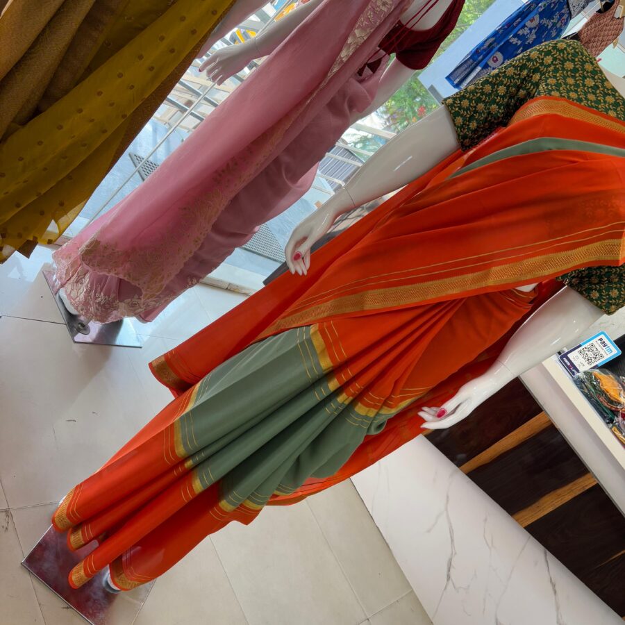 Pure Crepe Mysore Silk Saree