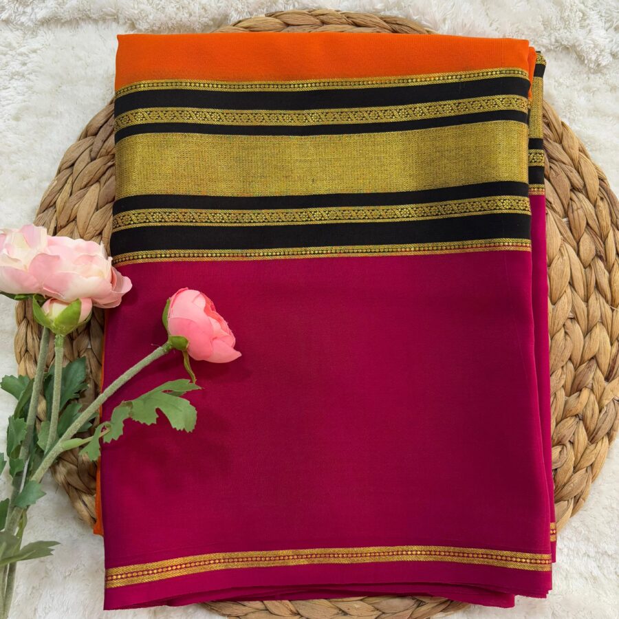 Pure Crepe Mysore Silk Saree