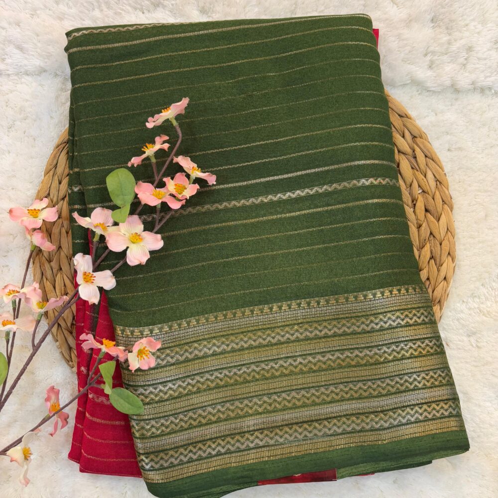 Semi Mysore Crepe Saree