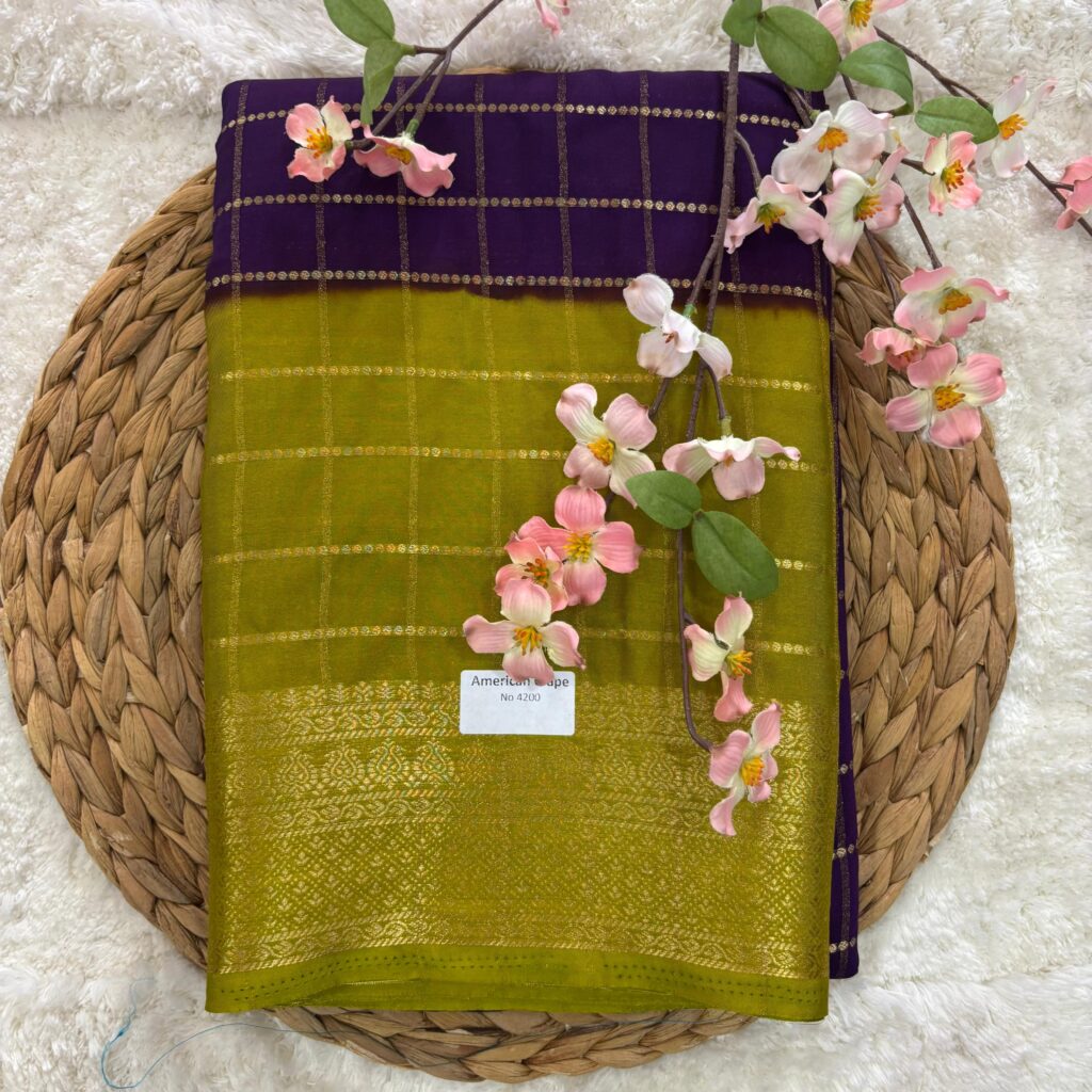 Semi Mysore Crepe Saree