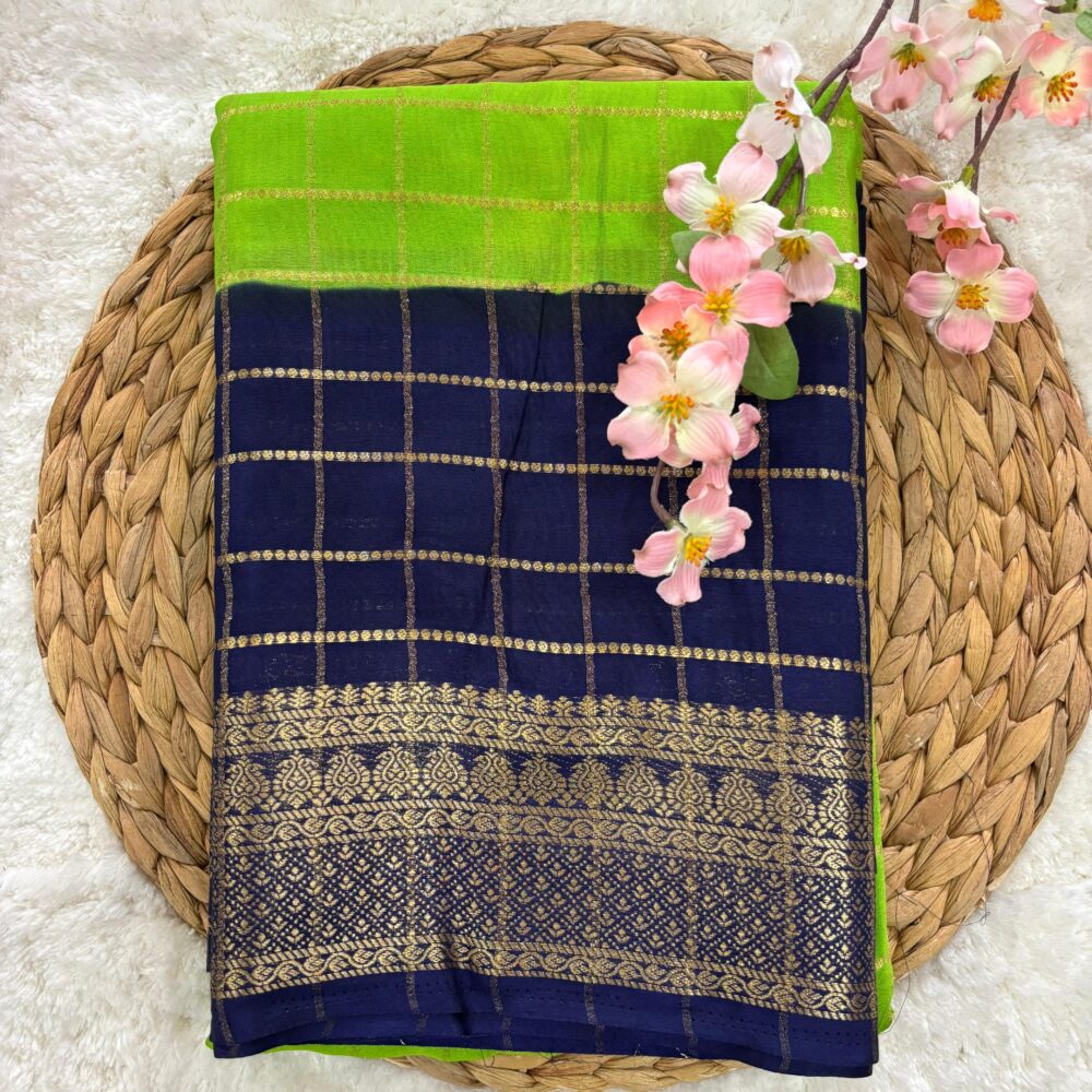 Semi Mysore Crepe Saree