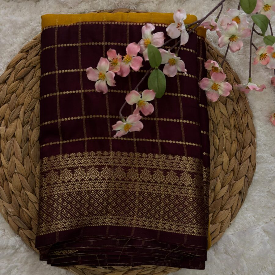 Semi Mysore Crepe Saree