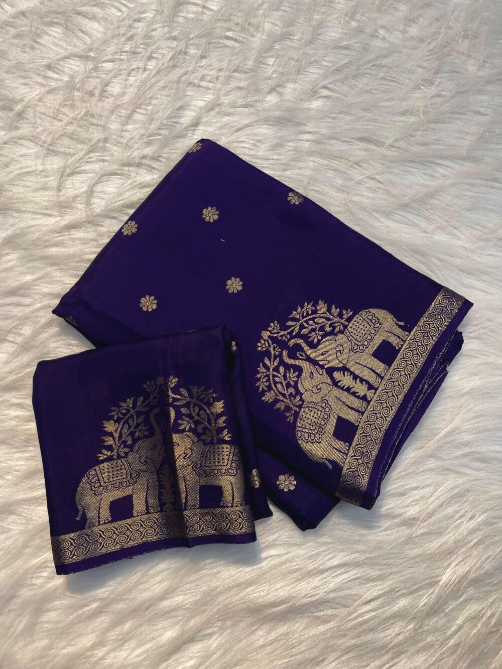 Satin Border Chinnon saree