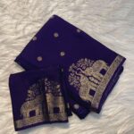 Satin Border Chinnon saree