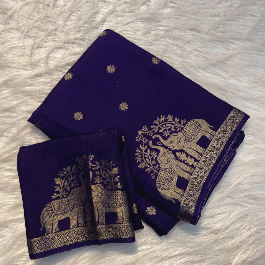 Satin Border Chinnon saree