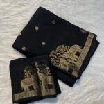 Satin border Chinnon saree