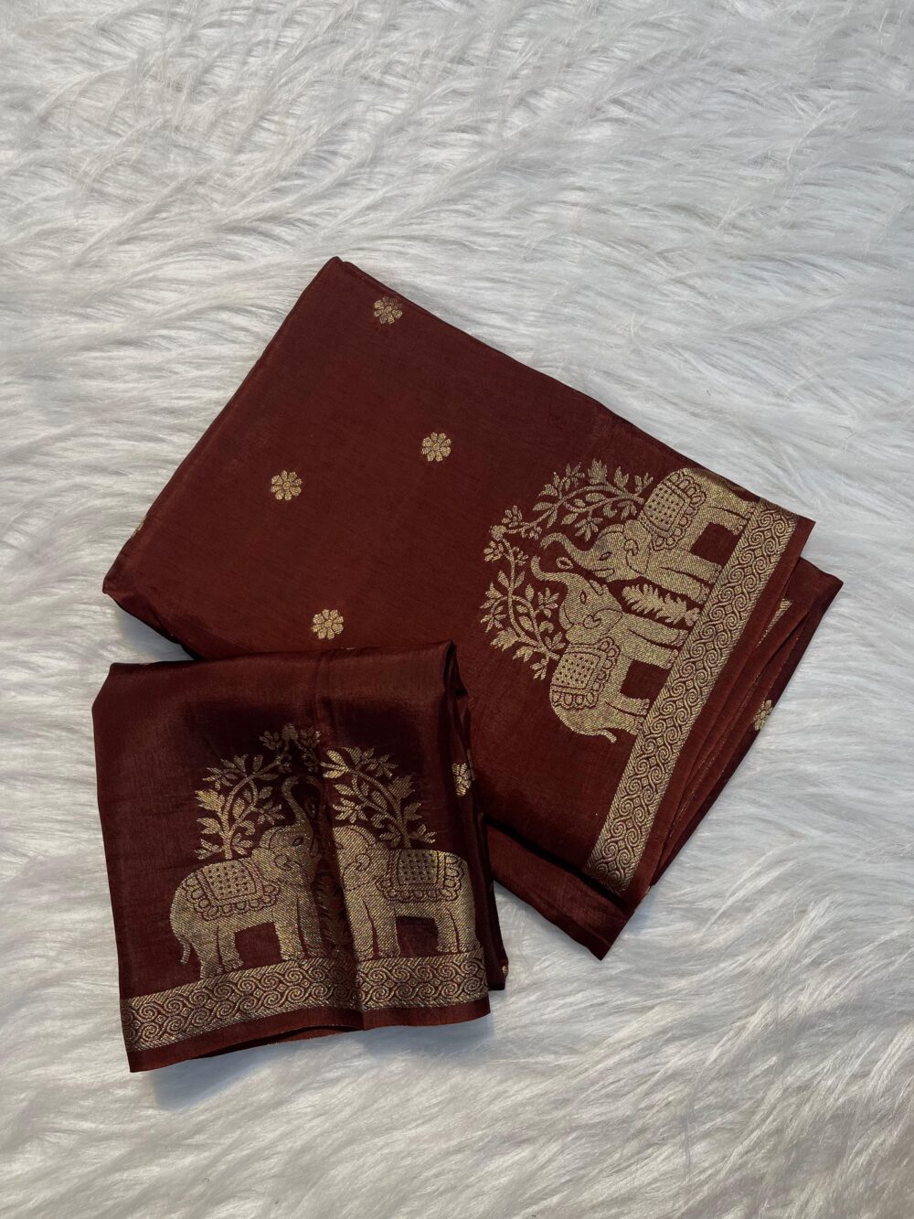 Satin Border Chinnon saree