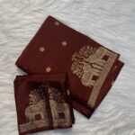 Satin Border Chinnon saree