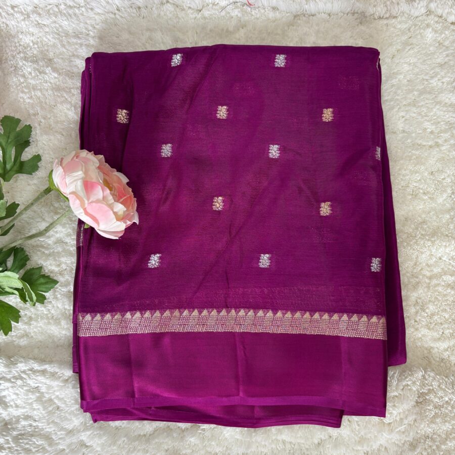 Chinnon Satin Border Self Saree