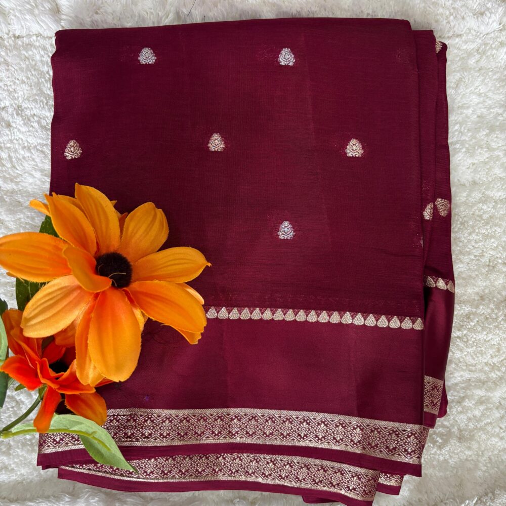 Chinnon Satin Border Self Saree