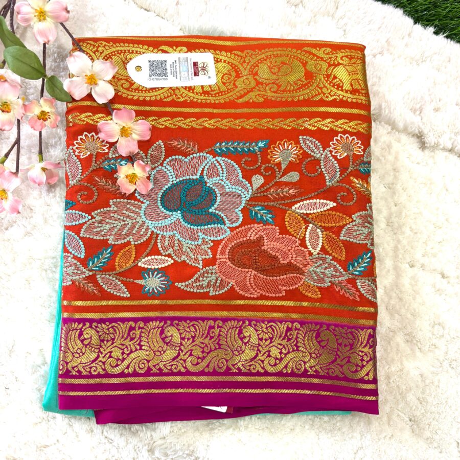 Pure Mysore Silk Crepe Saree
