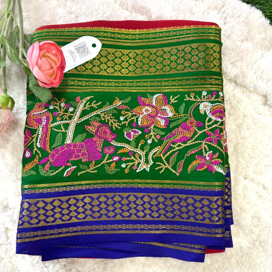 Pure Mysore Silk Crepe Saree