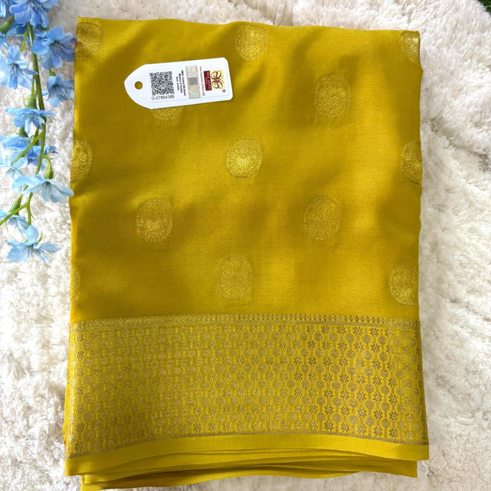 Pure Crepe Mysore Silk Saree