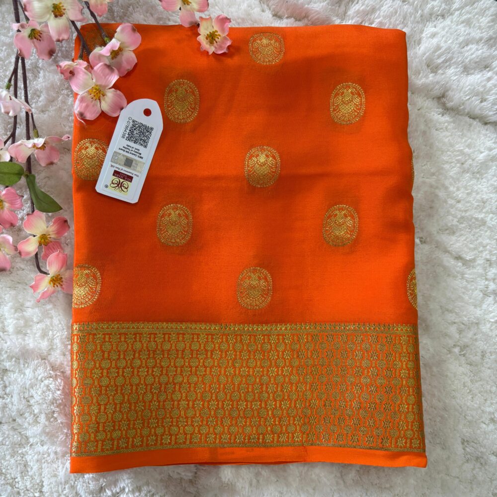 Pure Crepe Mysore Silk Saree
