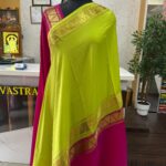 Blue and pink half and half Mysore Silk sarees