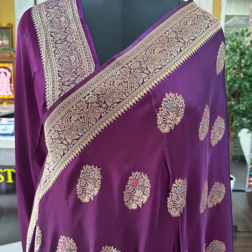 Meena Rich Banarasi Satin Silk Saree