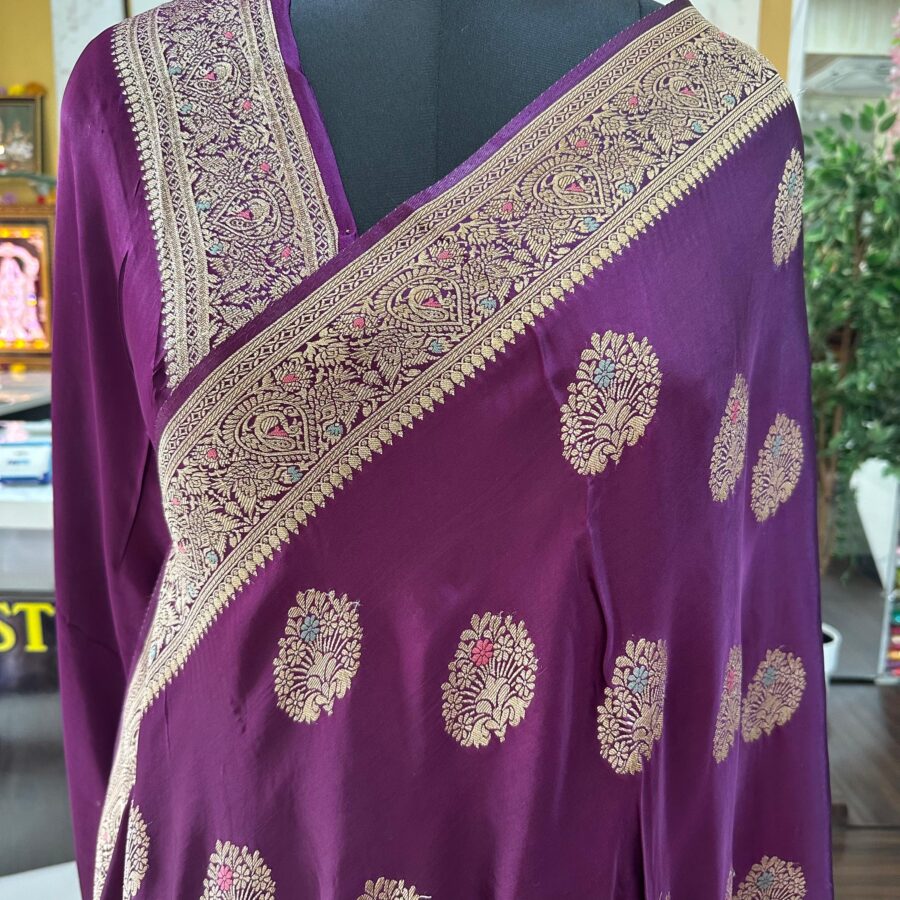 Meena Rich Banarasi Satin Silk Saree