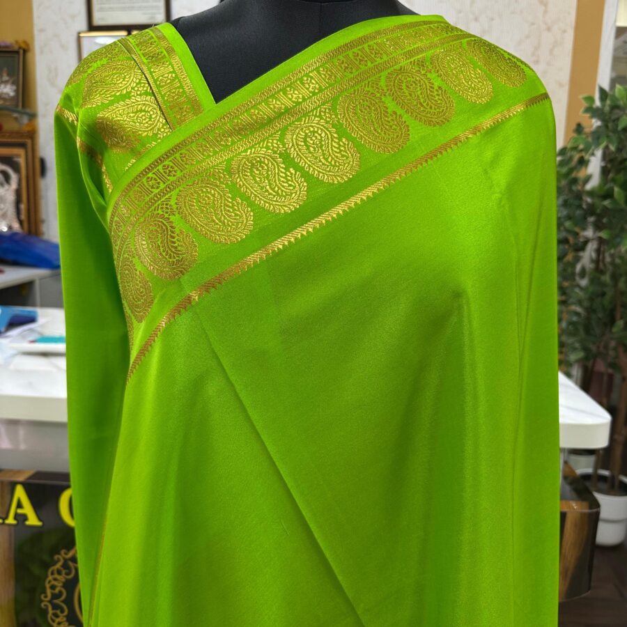 Mysore Silk Saree Colour Mango Border