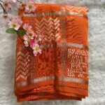Modal Silk Ajrak Print With Bandhini Saree