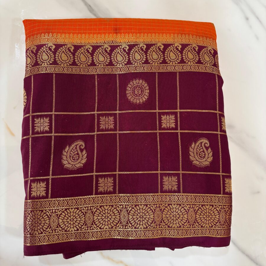 Semi Mysore Crepe Saree