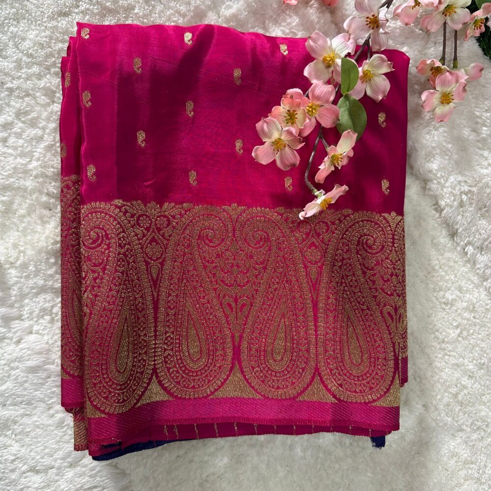 Semi Benars Chinnon Crepe Saree