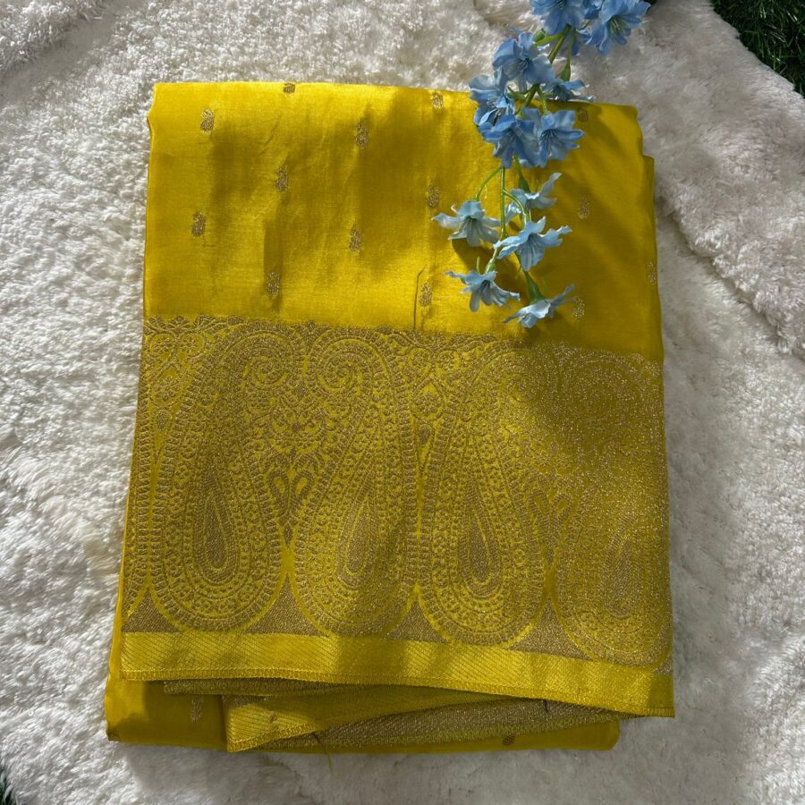 Semi Benars Chinnon Crepe Saree