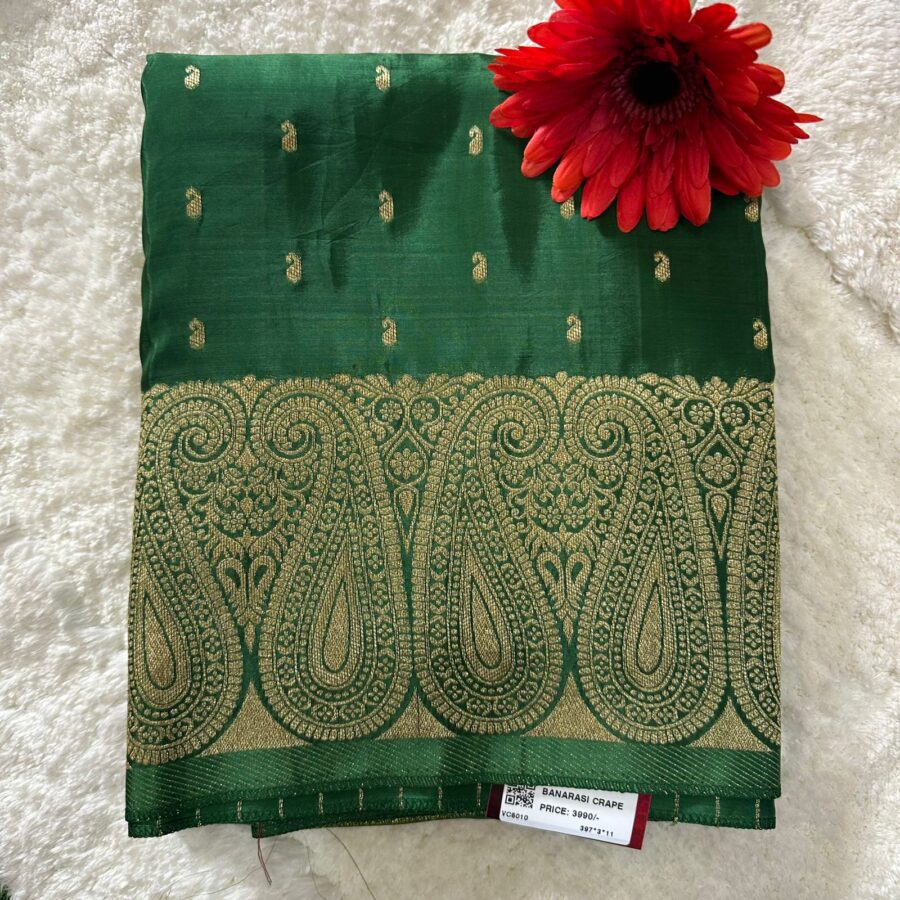 Semi Benars Chinnon Crepe Saree