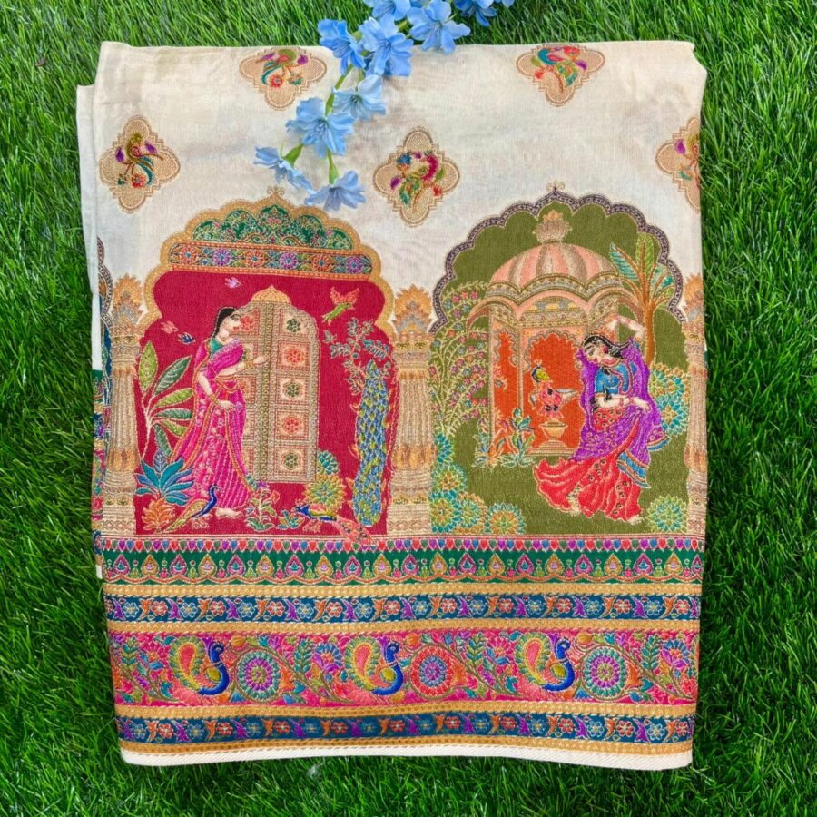 pashmina satin crepe