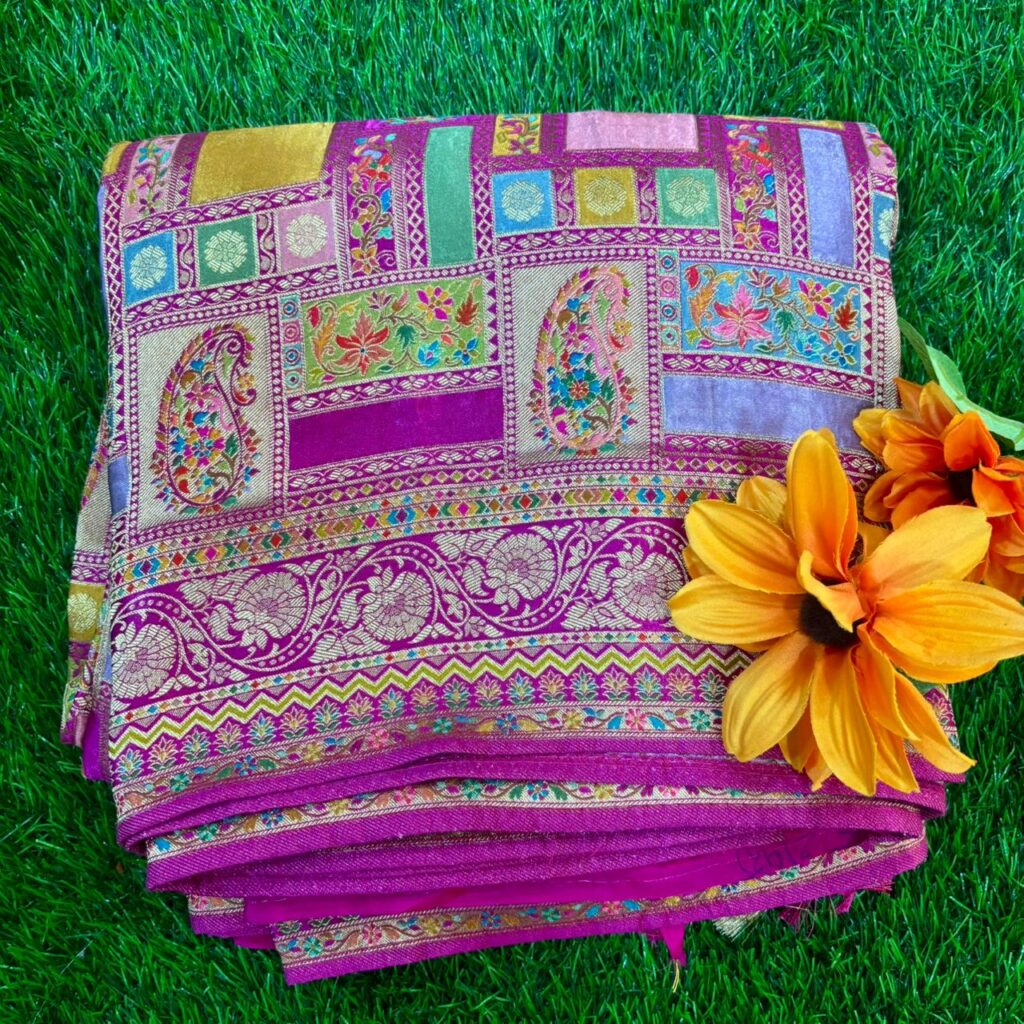 Pashmina Satin Crepe Saree