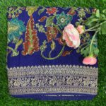 Cream Crepe Fabric with Multicolor Embroidered & Rich Pallu And Border